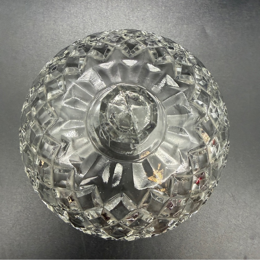Vintage Anchor Hocking Clear Round Domed Butter Dish Pressed Glass With Lid - Picture 4 of 7